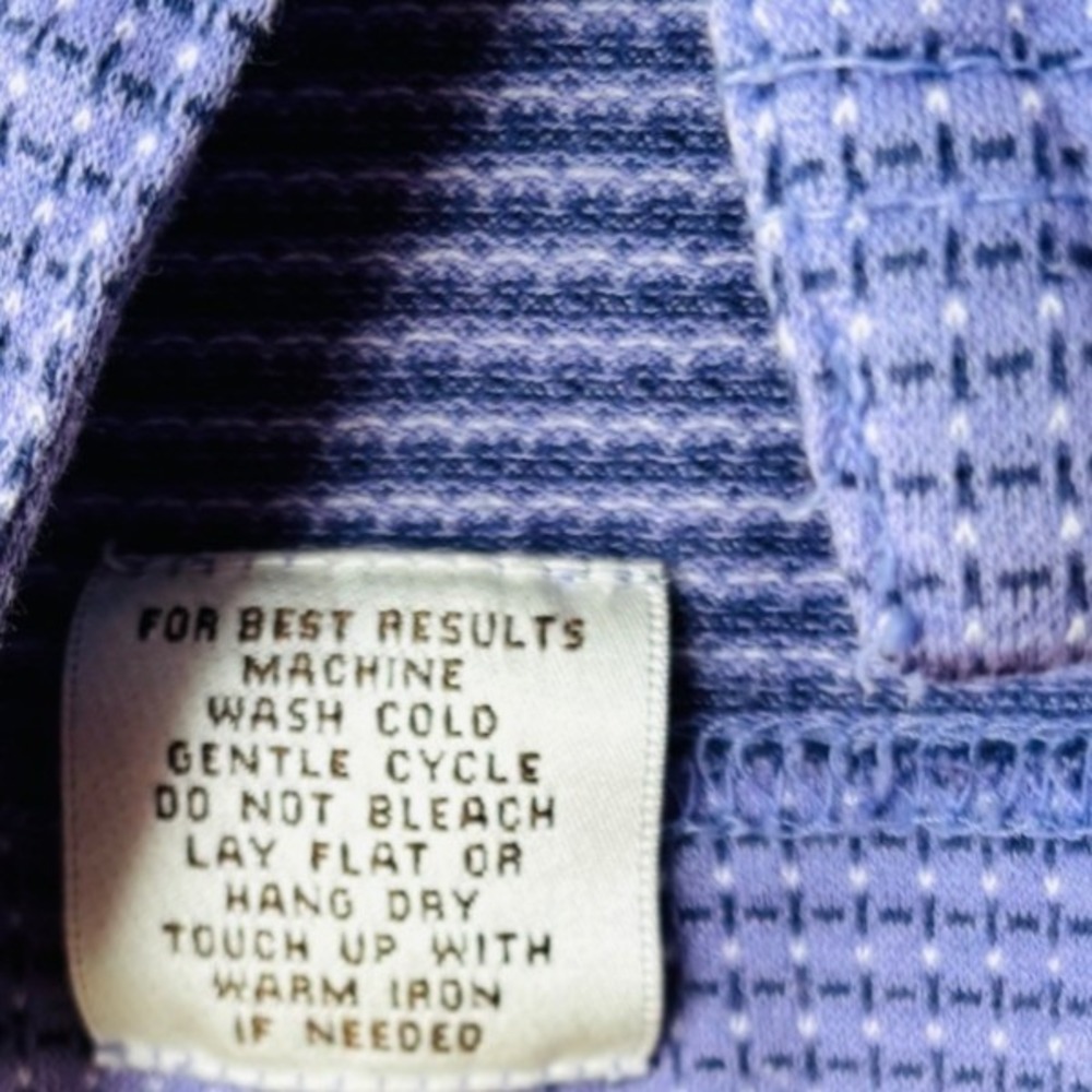 Peter Millar Mens XL Purple Micro Stripe Cotton Short Sleeve Polo Shirt Golf - Picture 8 of 10